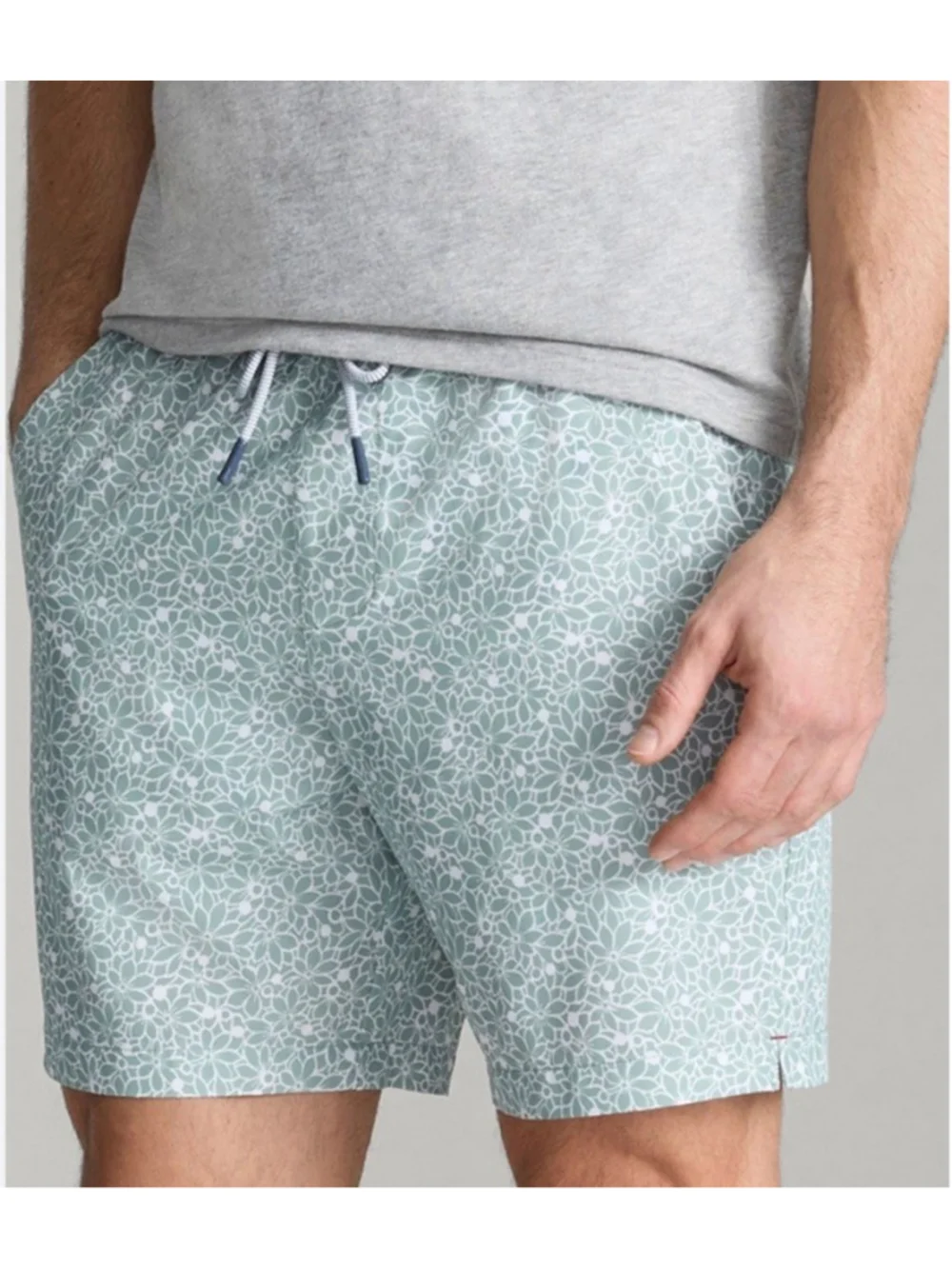 UNTUCKit Beyond Short Green Floral Swim Short Size Medium Summer Vacation